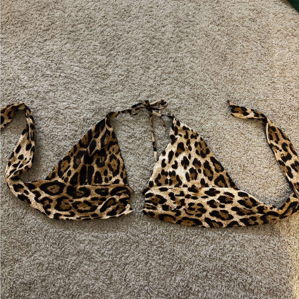 Leopard Print Tie Back Sexy Top